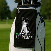 Just Throw It Funny Border Collie Dog Lover Golf Towel