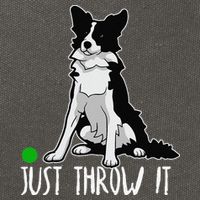 Just Throw It Funny Border Collie Dog Lover Cotton Canvas Backpack