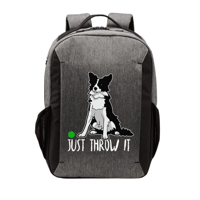 Just Throw It Funny Border Collie Dog Lover Vector Backpack