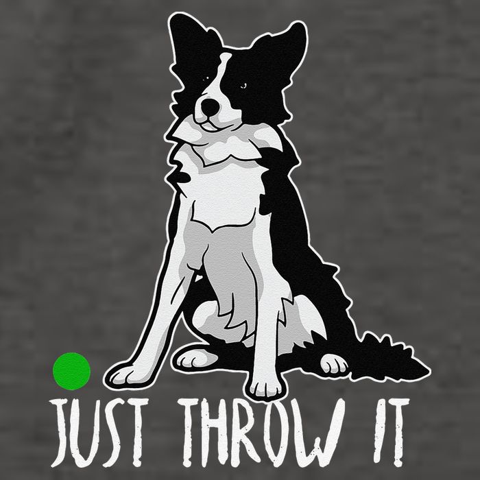 Just Throw It Funny Border Collie Dog Lover Vector Backpack
