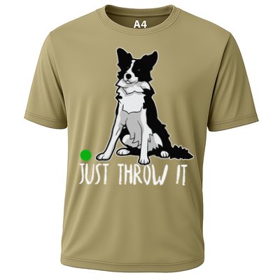 Just Throw It Funny Border Collie Dog Lover Performance Shirt