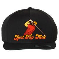 Just Tap It In Fun Golf Dad Funny Golf Dad Gift For Dad Father's Day Wool Snapback Cap