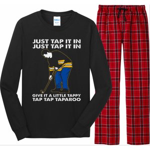 Just Tap It In Graphic Golfs Funny Outfits Sports Movies Long Sleeve Pajama Set