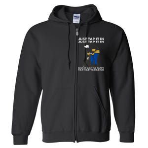 Just Tap It In Graphic Golfs Funny Outfits Sports Movies Full Zip Hoodie