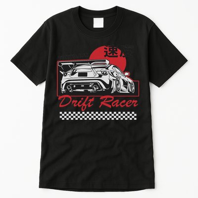Jdm Tokyo Japan Drift Race Car Tuning Retro Vintage Tall T-Shirt