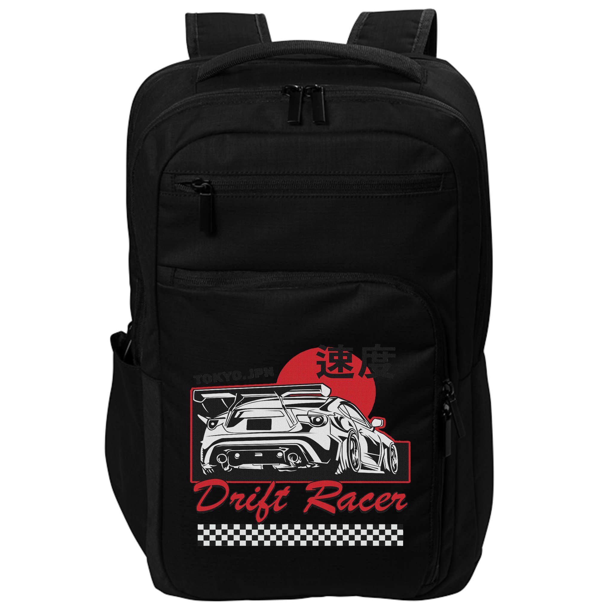 Jdm Tokyo Japan Drift Race Car Tuning Retro Vintage Impact Tech Backpack