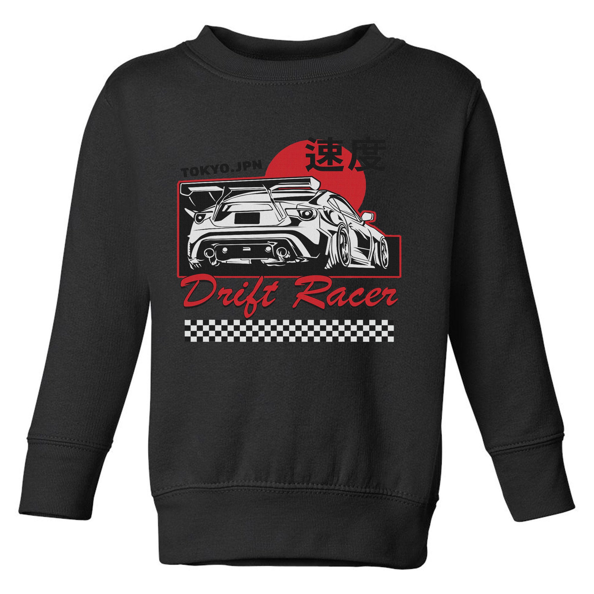 Jdm Tokyo Japan Drift Race Car Tuning Retro Vintage Toddler Sweatshirt