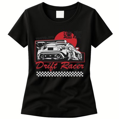 Jdm Tokyo Japan Drift Race Car Tuning Retro Vintage Womens T-Shirt