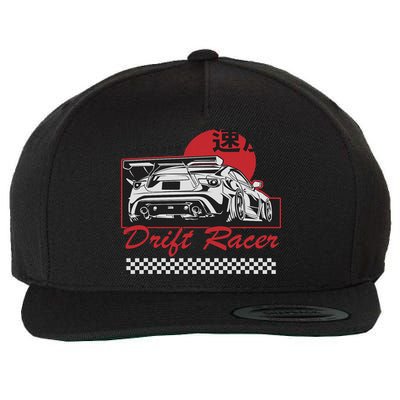 Jdm Tokyo Japan Drift Race Car Tuning Retro Vintage Wool Snapback Cap