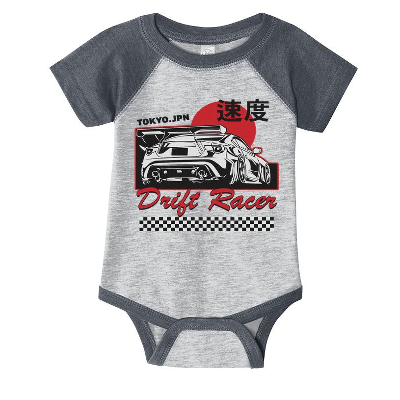 Jdm Tokyo Japan Drift Race Car Tuning Retro Vintage Infant Baby Jersey Bodysuit