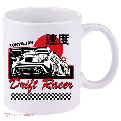 Jdm Tokyo Japan Drift Race Car Tuning Retro Vintage Graphic 11oz C Handle Ceramic Mug