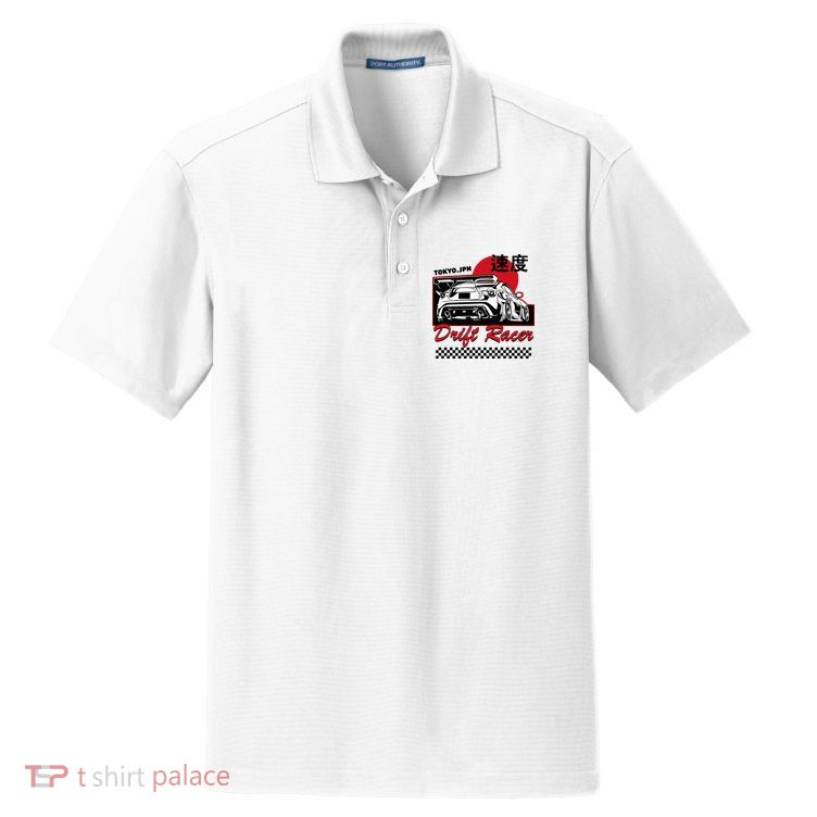 Jdm Tokyo Japan Drift Race Car Tuning Retro Vintage Graphic Dry Zone Grid Polo