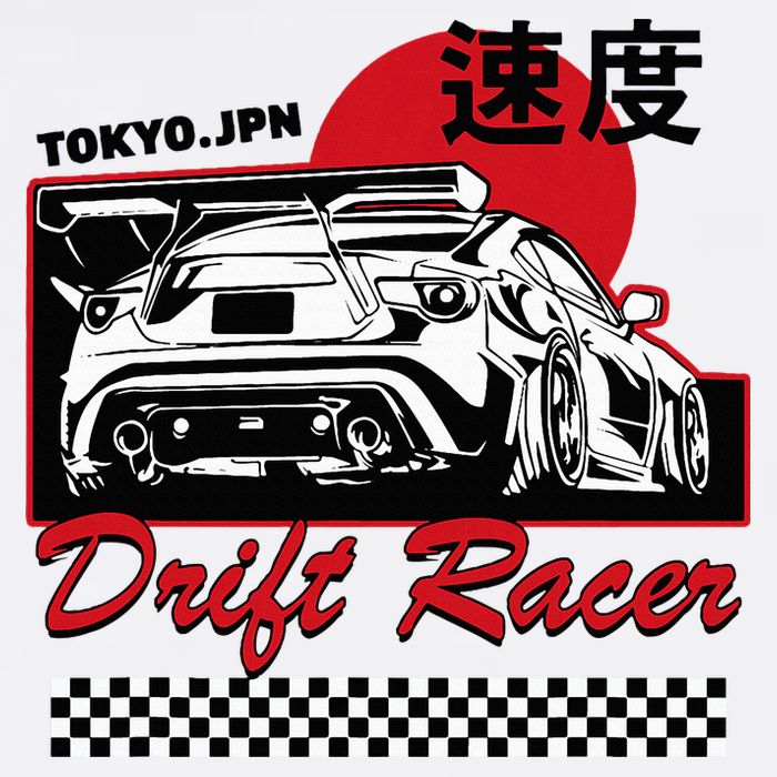 Jdm Tokyo Japan Drift Race Car Tuning Retro Vintage Graphic Women's Crop Top Tee