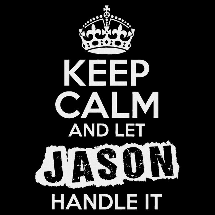 Jason T Keep Calm And Let Jason Handle It Flat Bill Trucker Hat