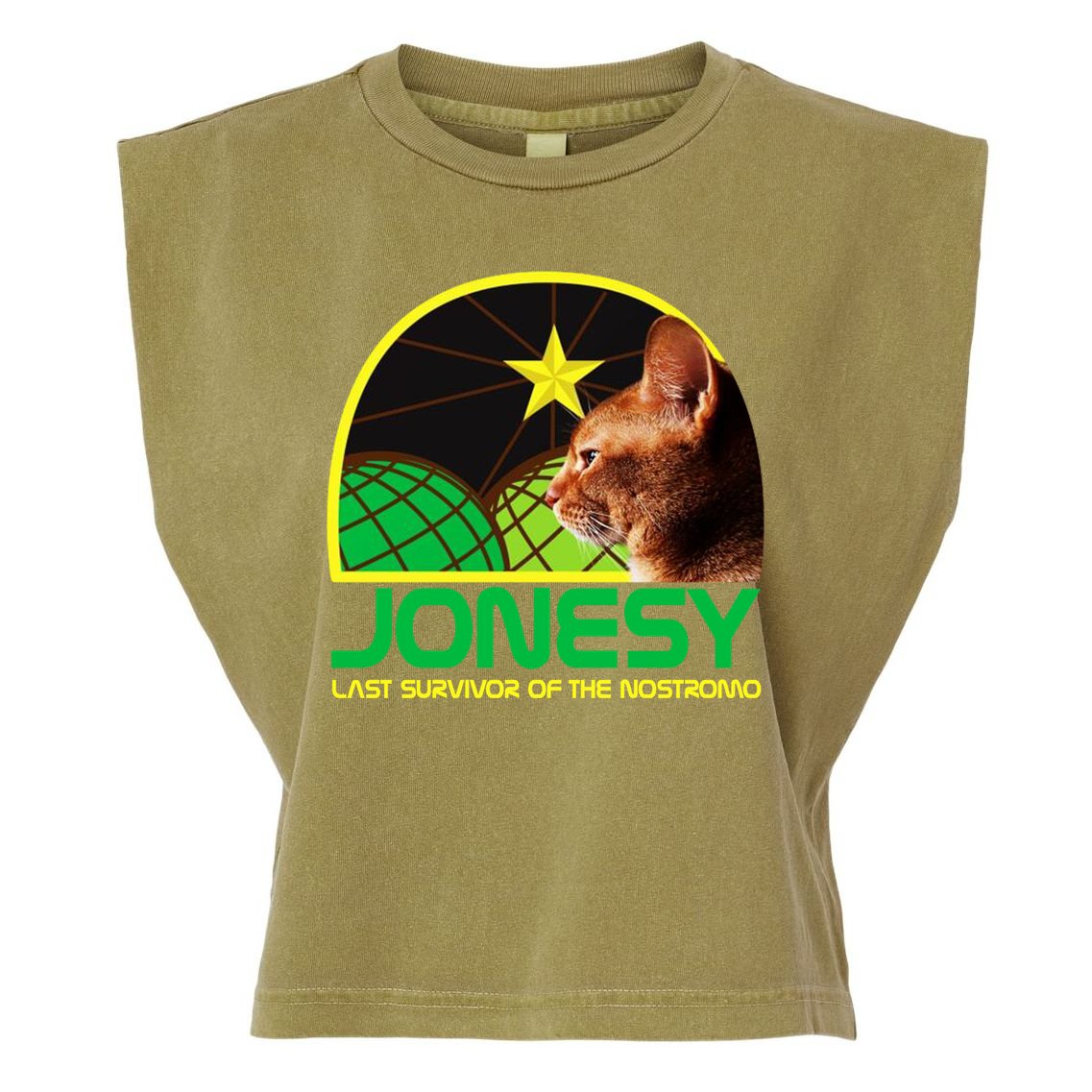 Jonesy The Last Surviving Member Funny Garment-Dyed Women's Muscle Tee