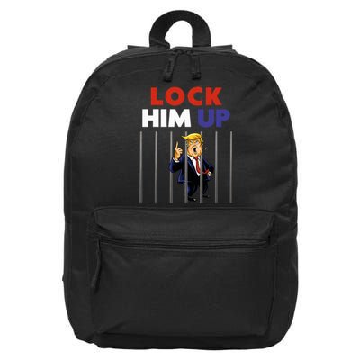 Jail Trump Lock Him Up Anti Trump 16 in Basic Backpack