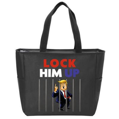 Jail Trump Lock Him Up Anti Trump Zip Tote Bag