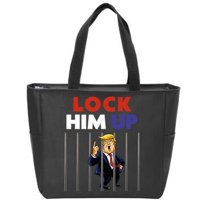 Jail Trump Lock Him Up Anti Trump Zip Tote Bag