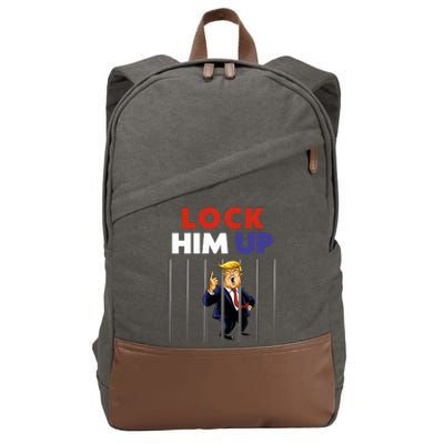 Jail Trump Lock Him Up Anti Trump Cotton Canvas Backpack