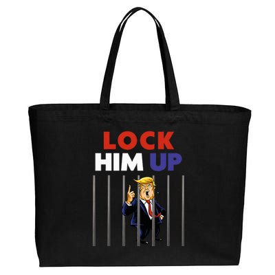 Jail Trump Lock Him Up Anti Trump Cotton Canvas Jumbo Tote