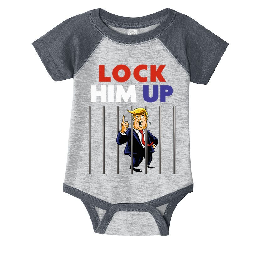 Jail Trump Lock Him Up Anti Trump Infant Baby Jersey Bodysuit