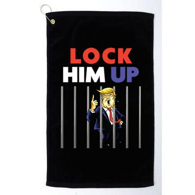 Jail Trump Lock Him Up Anti Trump Platinum Collection Golf Towel