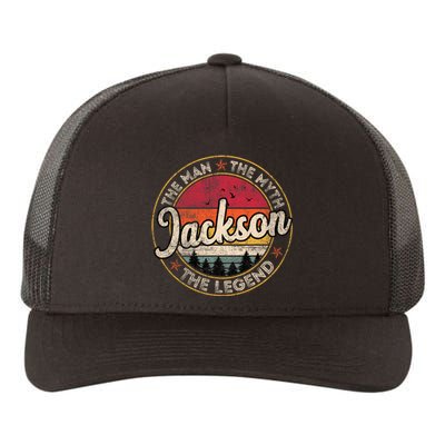 Jackson The Man The Myth The Legend Personalized Name Yupoong Adult 5-Panel Trucker Hat