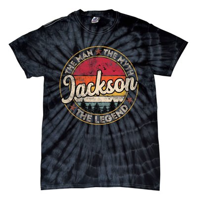 Jackson The Man The Myth The Legend Personalized Name Tie-Dye T-Shirt