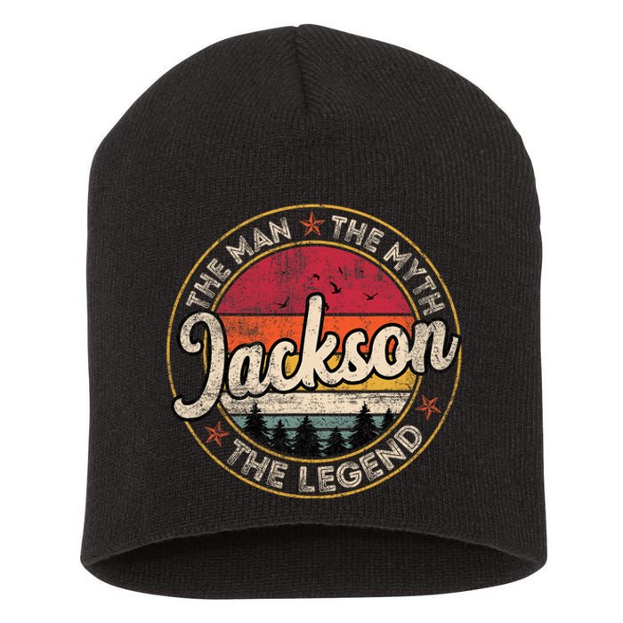 Jackson The Man The Myth The Legend Personalized Name Short Acrylic Beanie