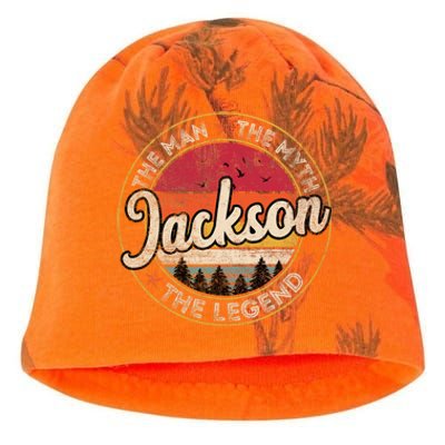 Jackson The Man The Myth The Legend Personalized Name Kati - Camo Knit Beanie