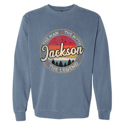 Jackson The Man The Myth The Legend Personalized Name Garment-Dyed Sweatshirt