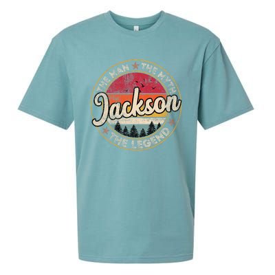 Jackson The Man The Myth The Legend Personalized Name Sueded Cloud Jersey T-Shirt