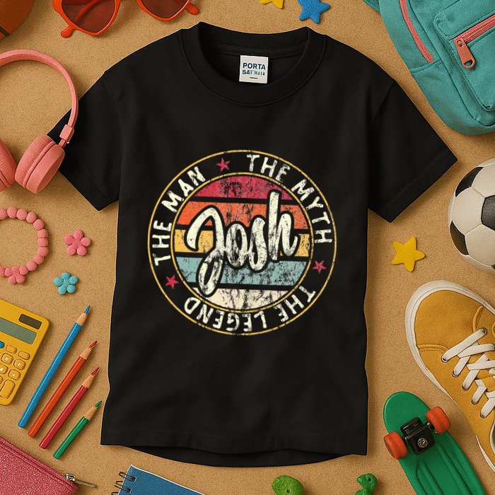 Josh The Man The Myth The Legend First Name Josh Kids T-Shirt