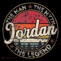 Jordan The Man The Myth The Legend Personalized Name Wool Snapback Cap