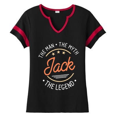 Jack The Man The Myth The Legend Ladies Halftime Notch Neck Tee