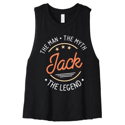 Jack The Man The Myth The Legend Women's Racerback Cropped Tank