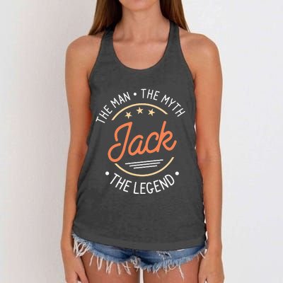 Jack The Man The Myth The Legend Women's Knotted Racerback Tank