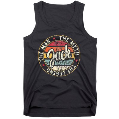 Jack The Man The Myth The Legend First Name Jack Tank Top