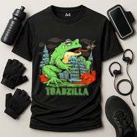Japanese Toadzilla Monster Frog Attack Cooling Performance Crew T-Shirt