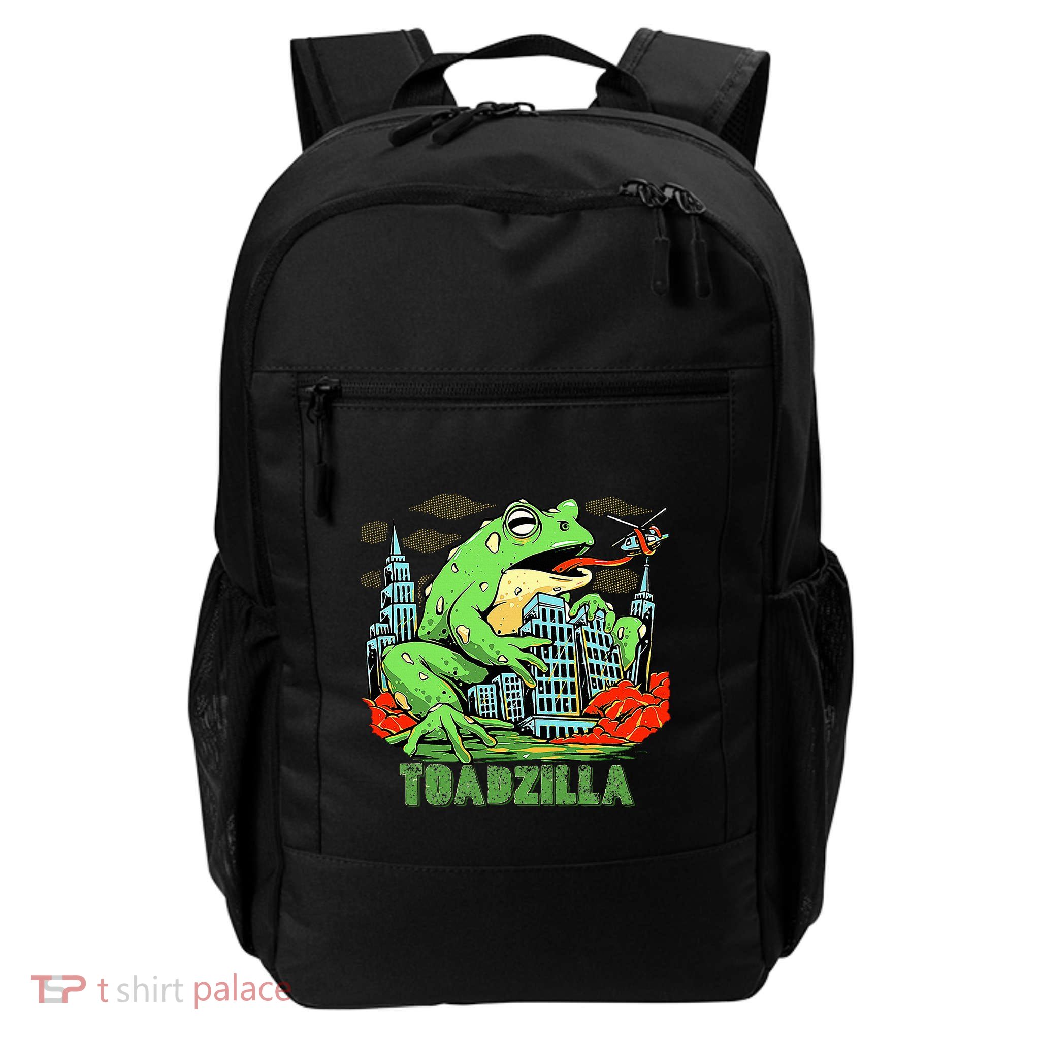 Japanese Toadzilla Monster Frog Attack Daily Commute Backpack
