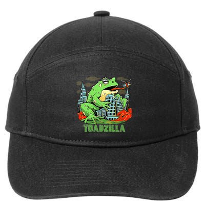 Japanese Toadzilla Monster Frog Attack 7-Panel Snapback Hat
