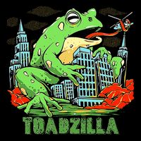 Japanese Toadzilla Monster Frog Attack Women's Crop Top Tee