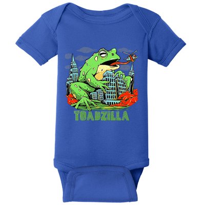 Japanese Toadzilla Monster Frog Attack Baby Bodysuit