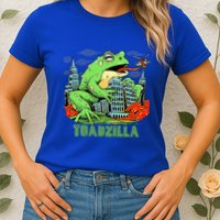 Japanese Toadzilla Monster Frog Attack Womens T-Shirt