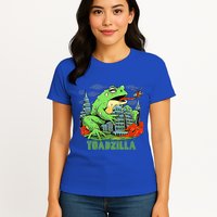 Japanese Toadzilla Monster Frog Attack Womens T-Shirt