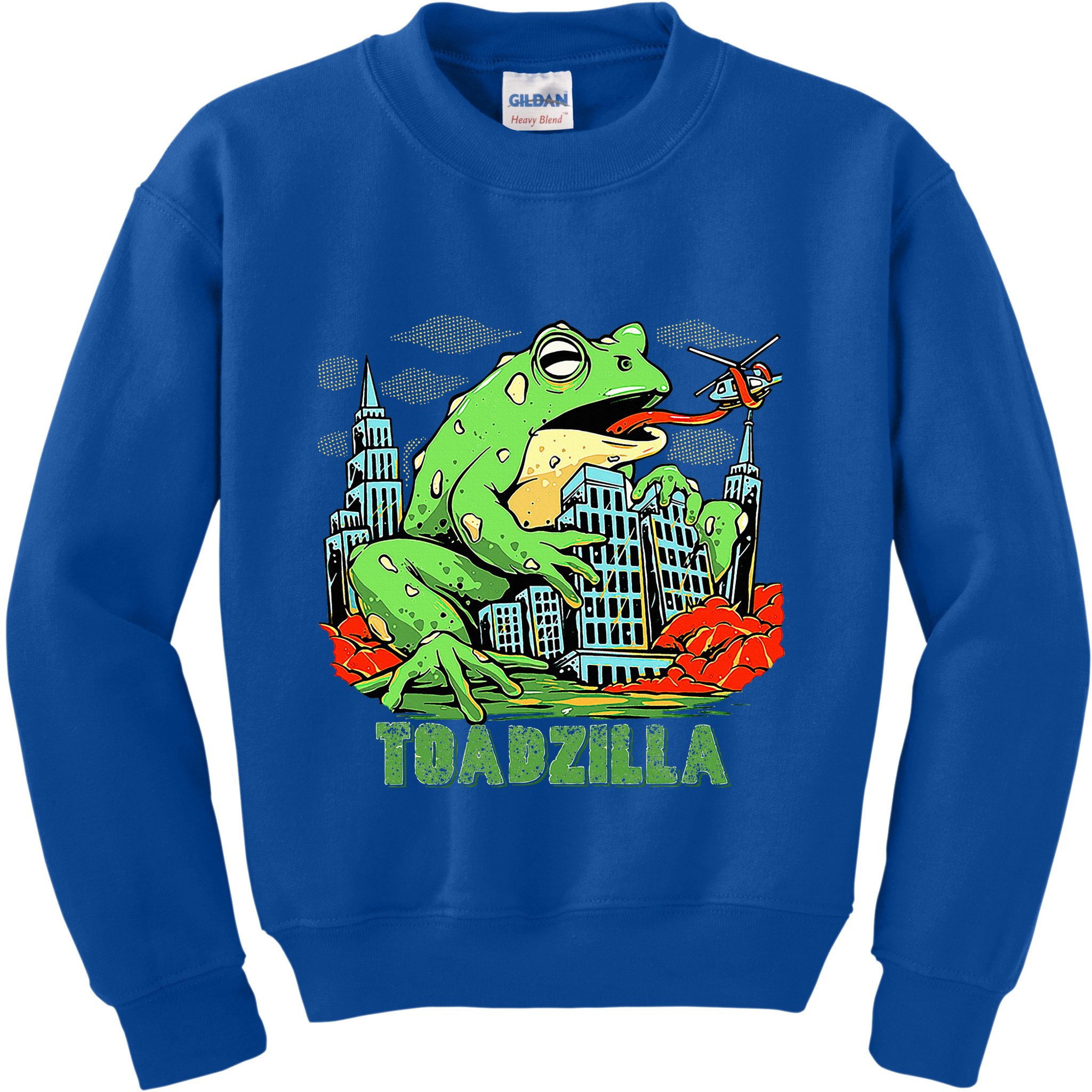 Japanese Toadzilla Monster Frog Attack Kids Sweatshirt