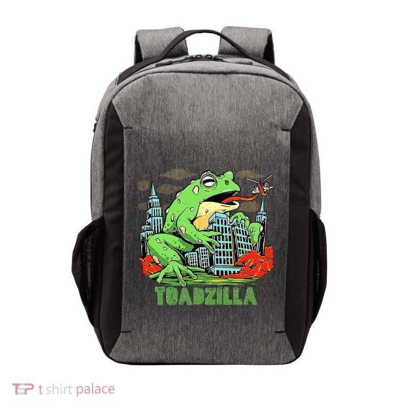 Japanese Toadzilla Monster Frog Attack Vector Backpack
