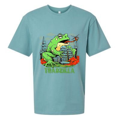 Japanese Toadzilla Monster Frog Attack Sueded Cloud Jersey T-Shirt