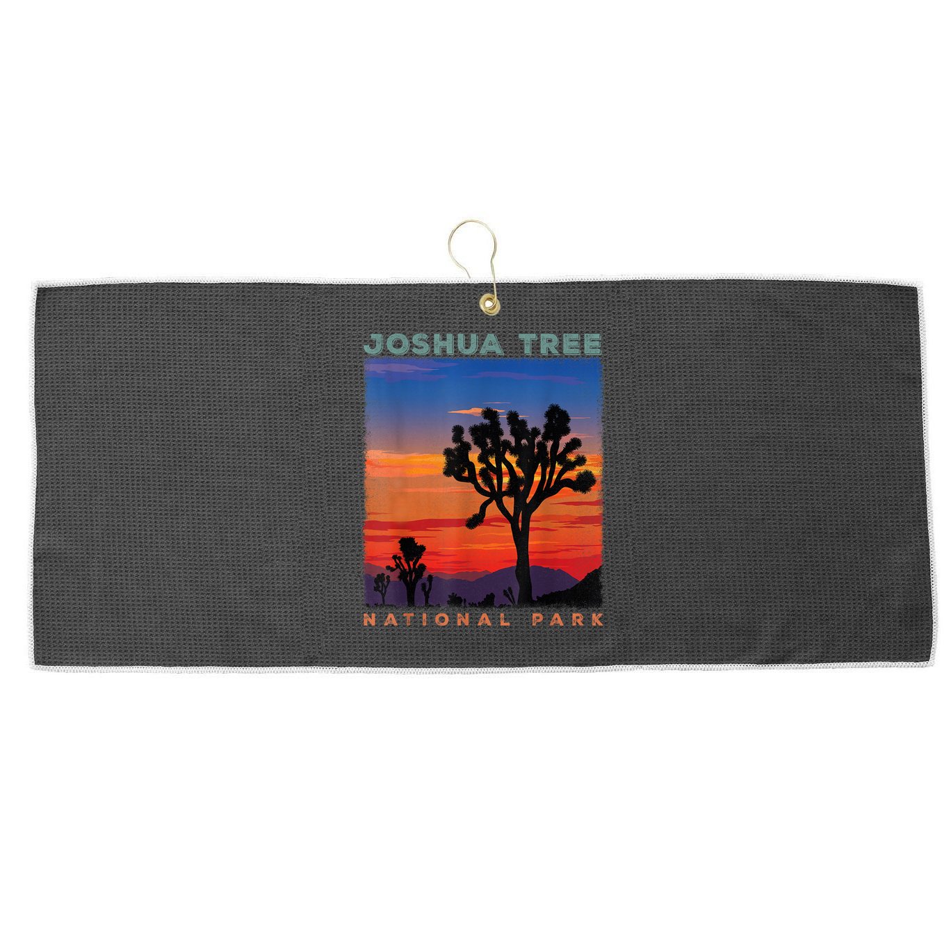 Joshua Tree National Park Large Microfiber Waffle Golf Towel