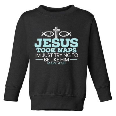 Jesus Took Naps Religious Pastor Bible Scripture Christian Toddler Sweatshirt